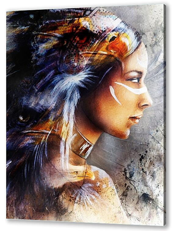 Постер (плакат) - Индейская дама