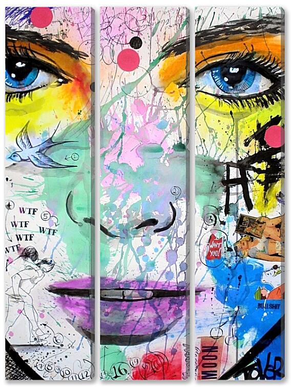 Модульная картина - Фиолетовые губы