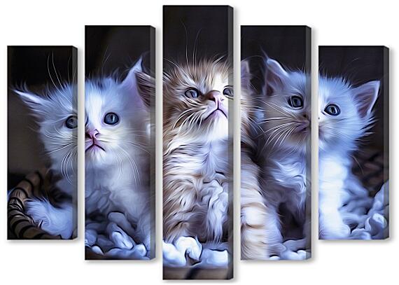 Модульная картина - Три котёнка