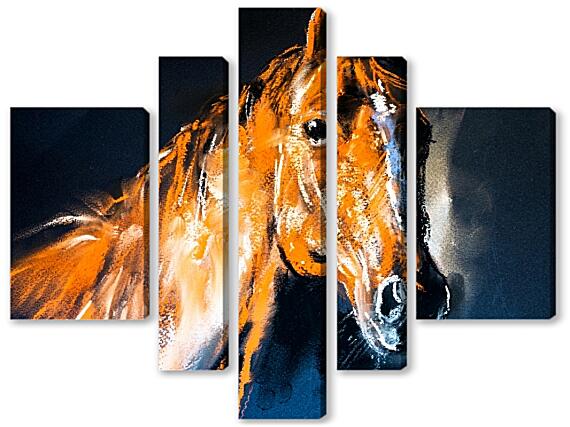 Модульная картина - Лошадь