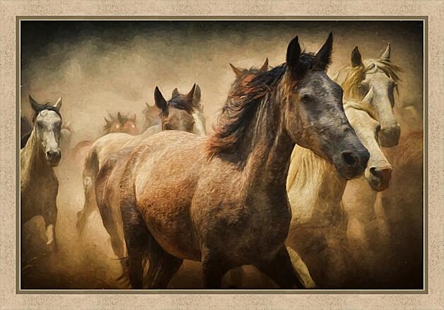 Картина - Табун лошадей