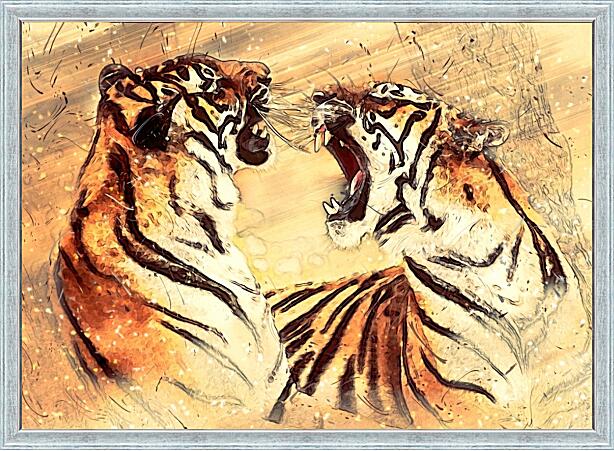 Картина - Два тигра