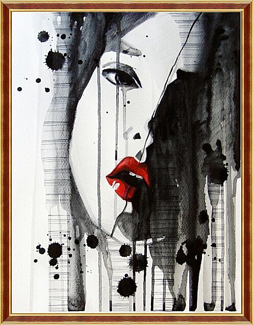 Картина - Красная помада