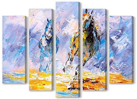 Модульная картина - Двое из тумана