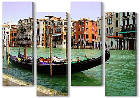 Модульная картина - Две Венецианские гондолы