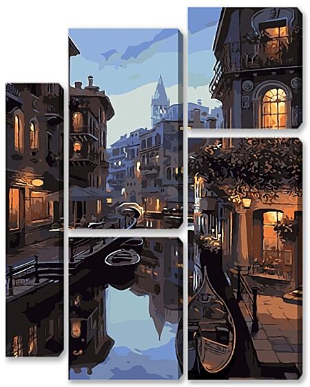 Модульная картина - Тихий вечер в Венеции