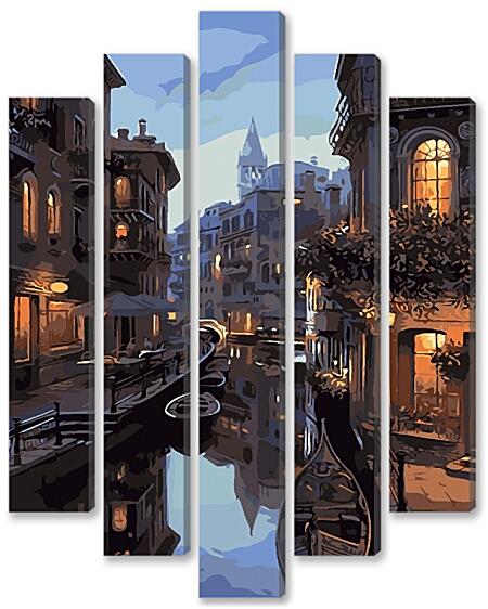 Модульная картина - Тихий вечер в Венеции