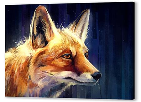 Картина маслом - Взгляд лисы