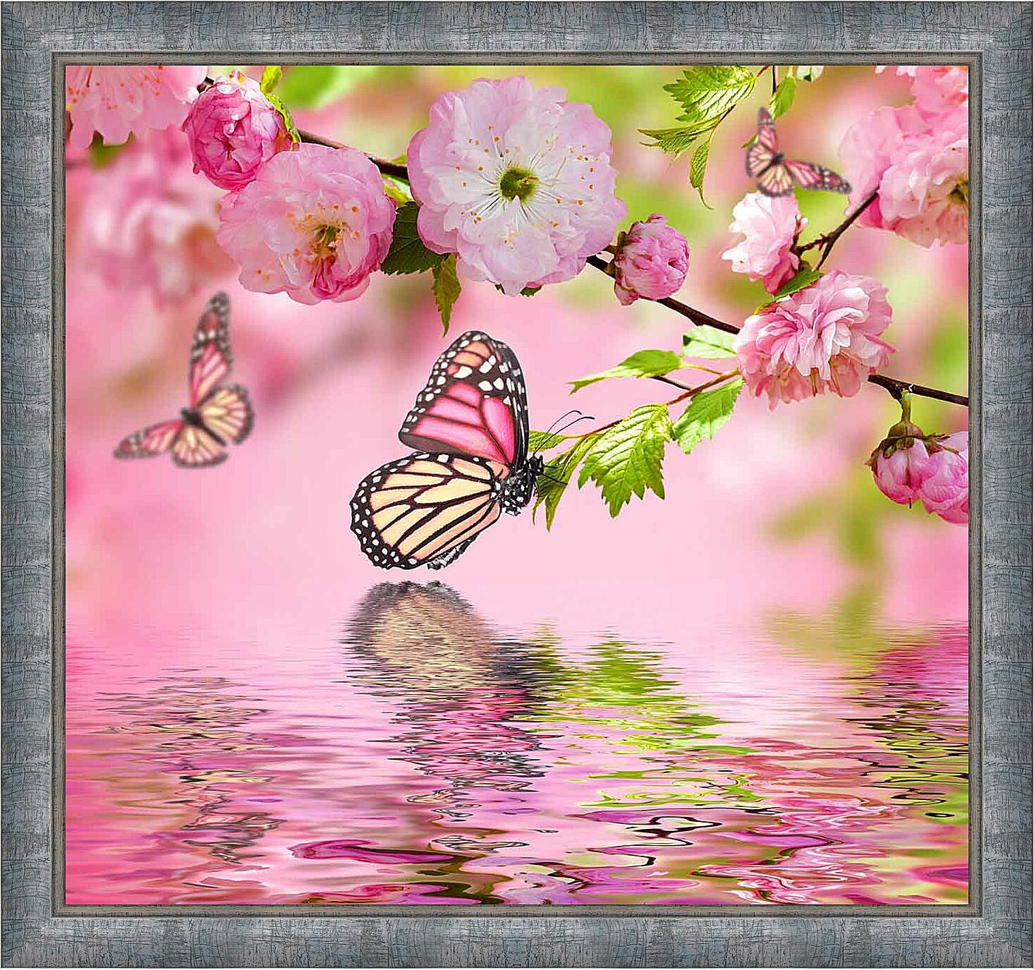 Картина - Весенние бабочки 
