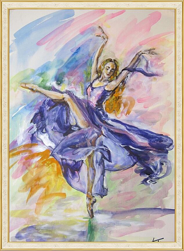 Картина - Балерина в синем