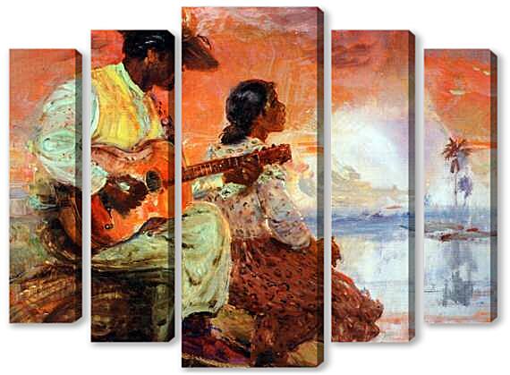 Модульная картина - Вечер под гитару