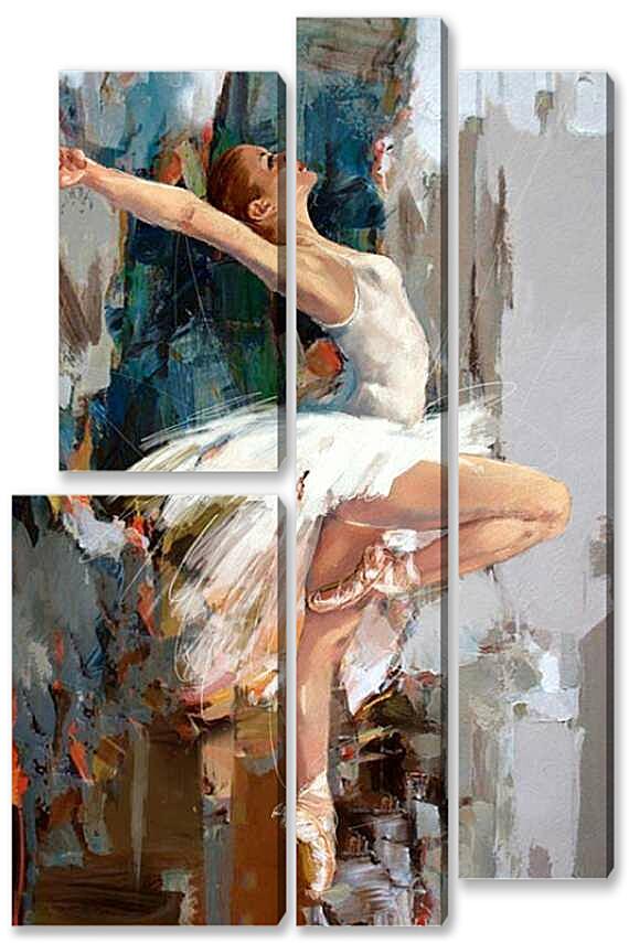 Модульная картина - Красивая балерина