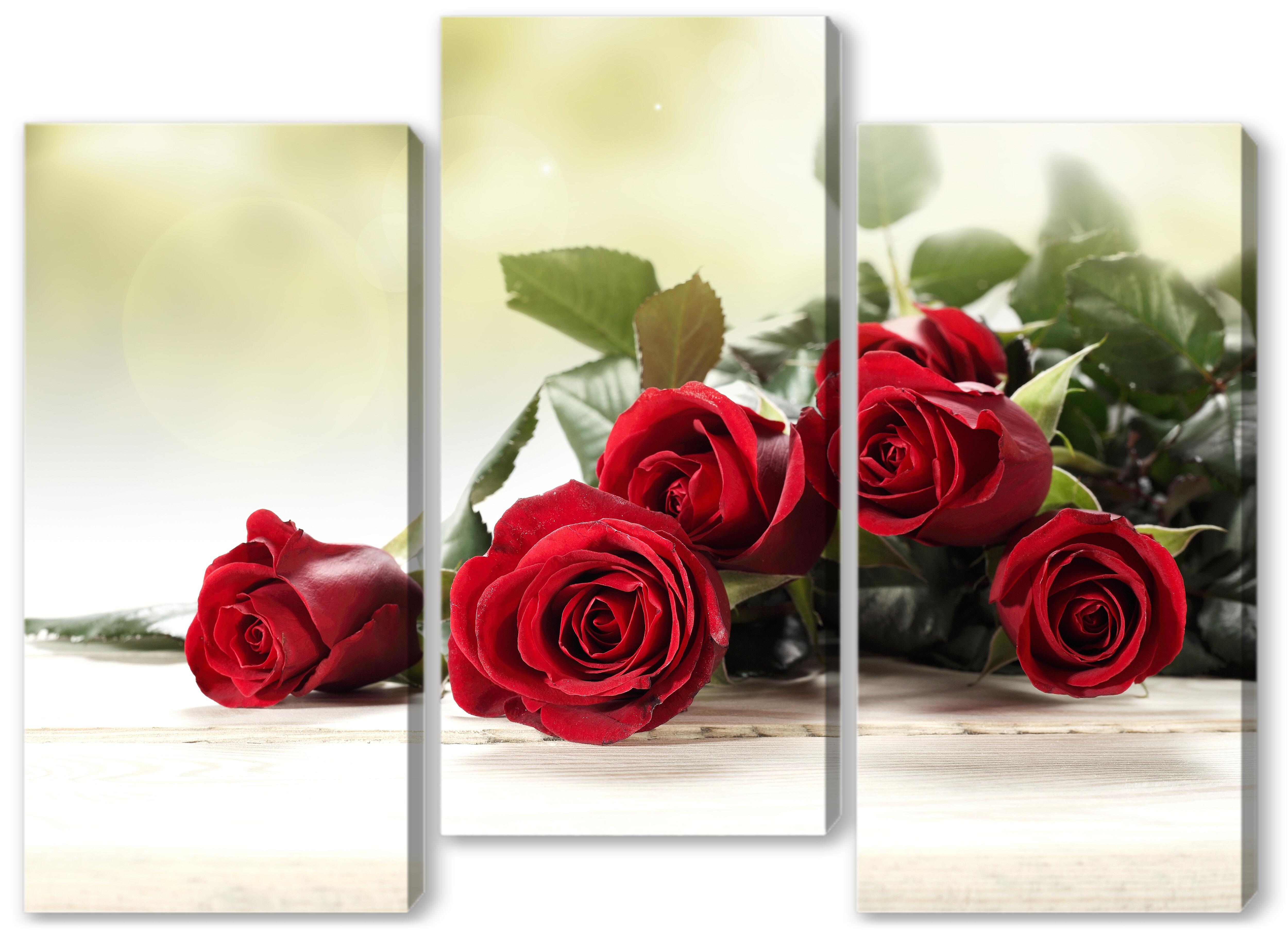 Модульная картина - Красные розы 
