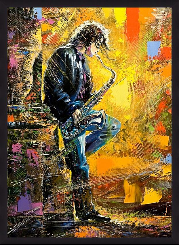 Картина - Молодой саксофонист