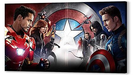 Постер (плакат) - Железный человек и Капитан Америка
