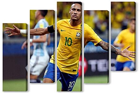 Модульная картина - Неймар Бразилия