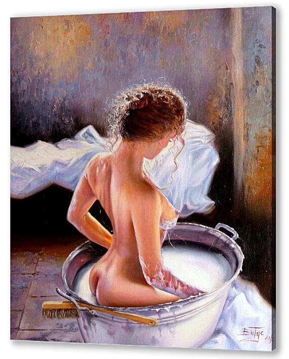 Постер (плакат) - Девушка в бане