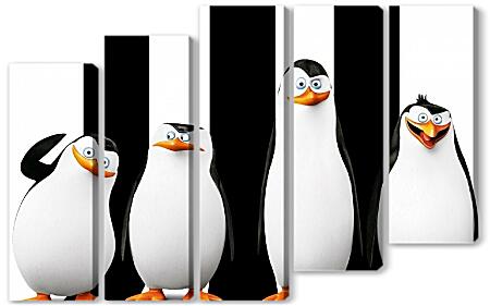 Модульная картина - Пингвины из Мадагаскара