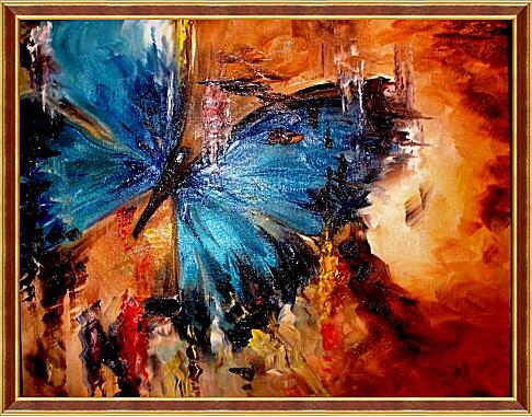 Картина - Синяя бабочка