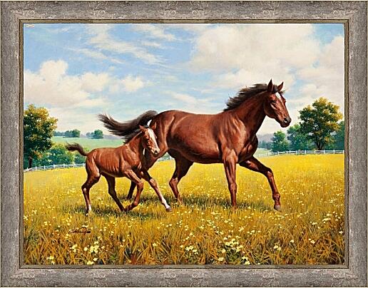 Картина - Лошадь и жеребенок