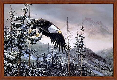 Картина - Орел на охоте