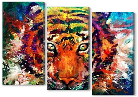 Модульная картина - Тигр