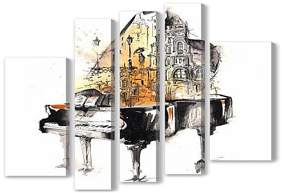 Модульная картина - Рояль