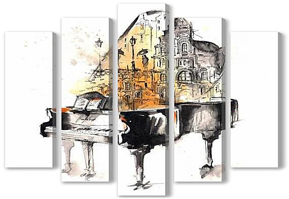 Модульная картина - Рояль