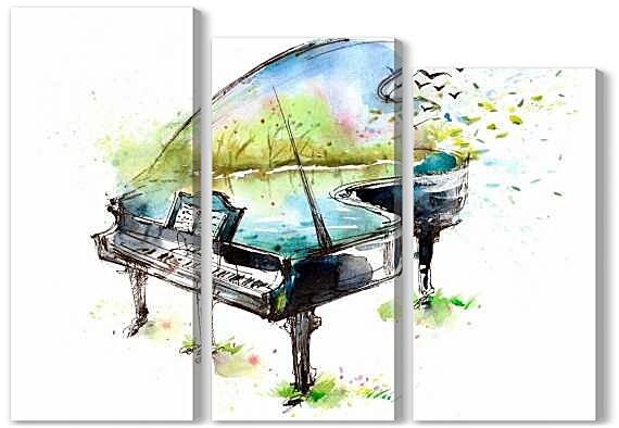 Модульная картина - Рояль - 2