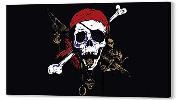 Картина маслом - Пират в красной бандане