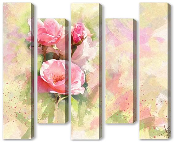 Модульная картина - Розочки