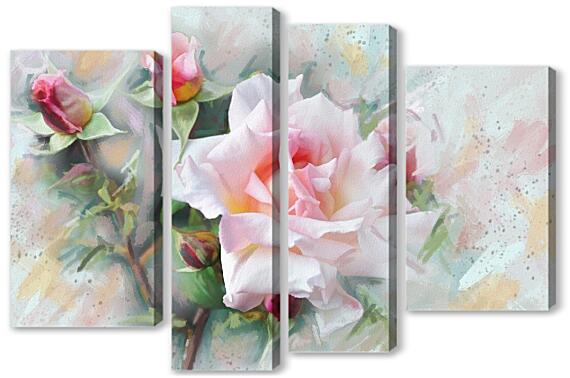 Модульная картина - Роза