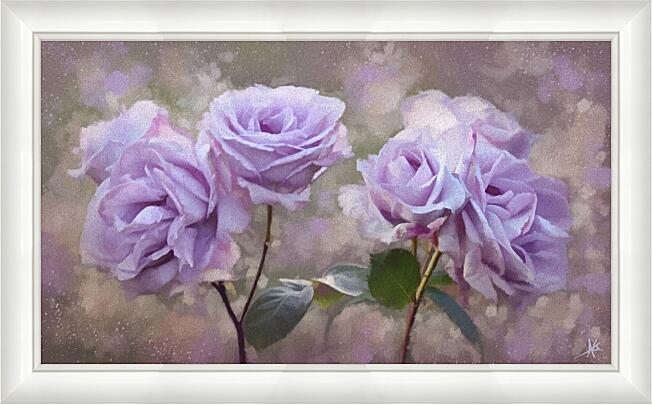 Картина - Сиреневые розы