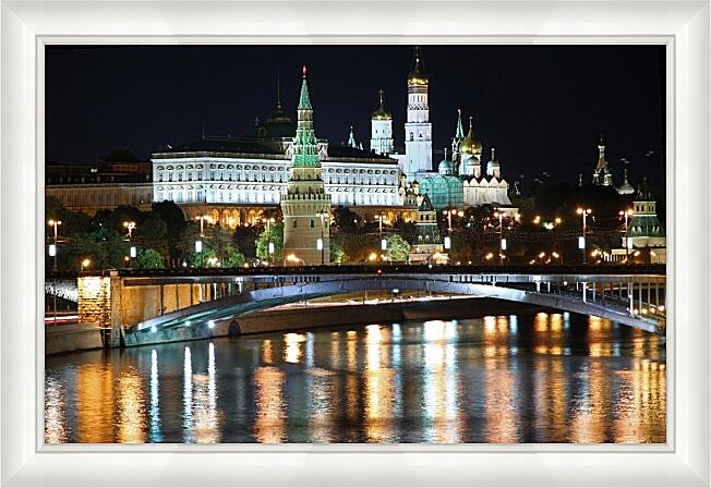 Картина - Вид на Московский Кремль ночью