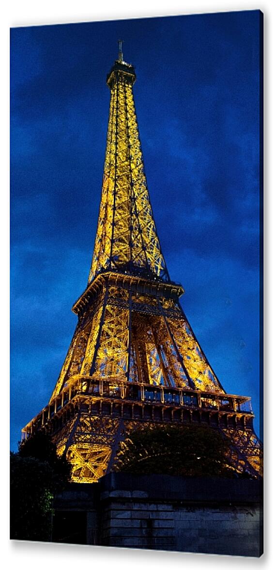 Постер (плакат) - Эйфелева башня в подсветке