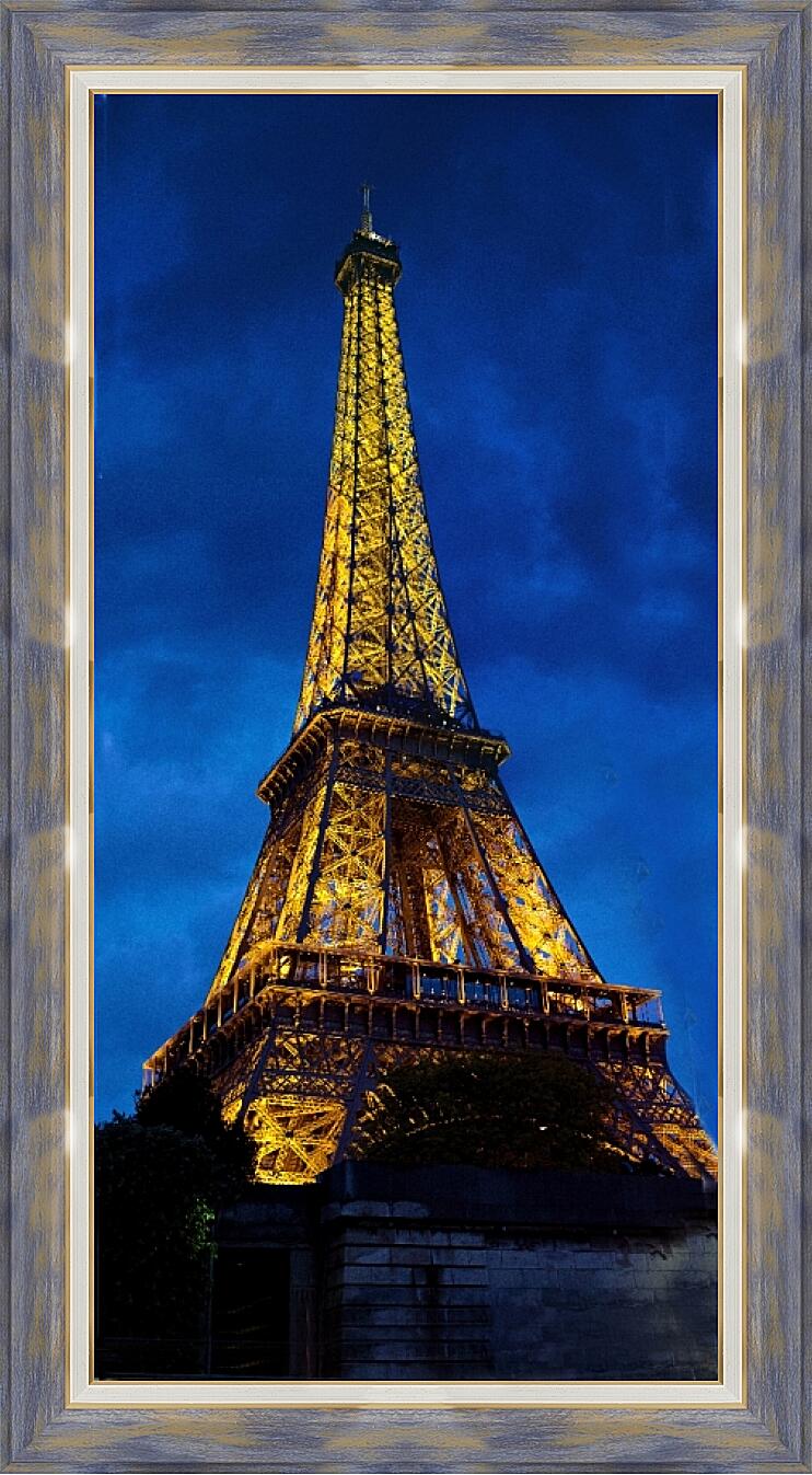 Картина - Эйфелева башня в подсветке