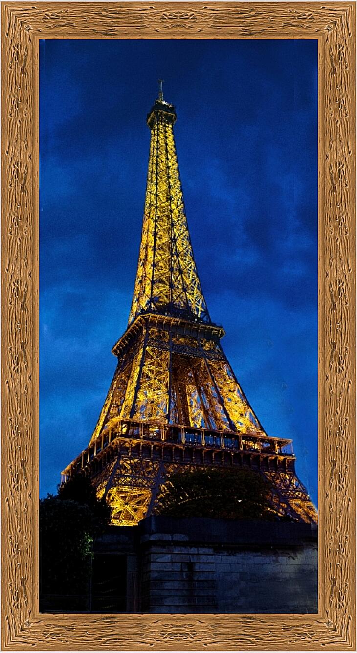 Картина - Эйфелева башня в подсветке