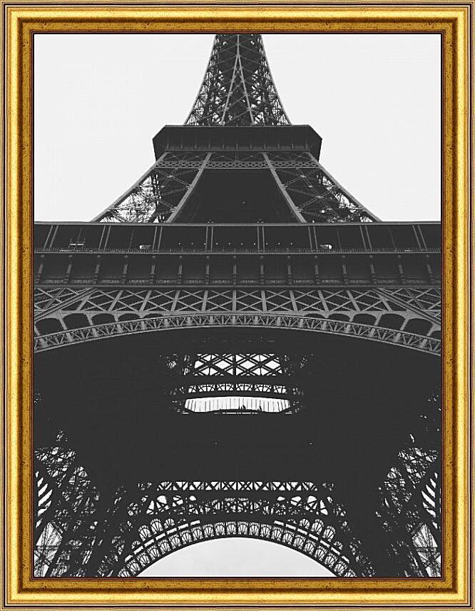 Картина - Черно-белая Эйфелева башня