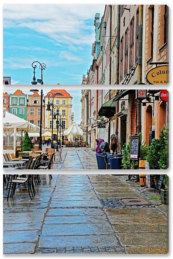 Модульная картина - Европейская улочка