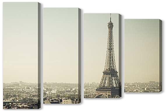 Модульная картина - Вид на Париж