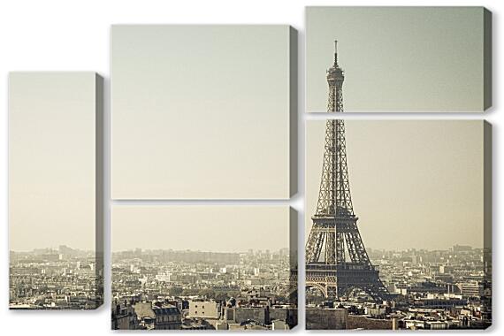 Модульная картина - Вид на Париж