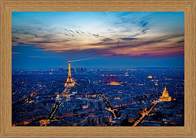 Картина - Вид на вечерний Париж