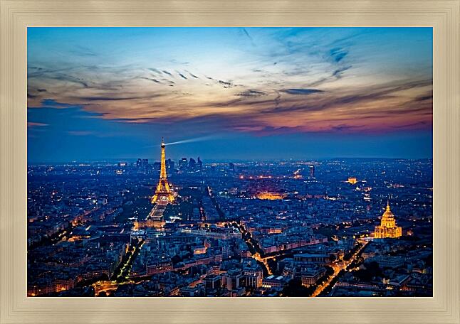 Картина - Вид на вечерний Париж