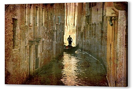 Постер (плакат) - В узком канале Венеции