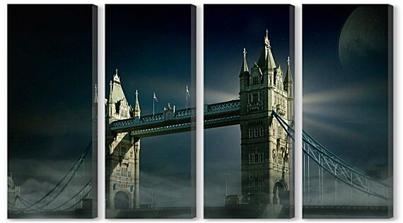 Модульная картина - Ночной Тауэрский мост в Лондоне