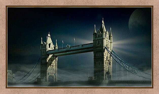Картина - Ночной Тауэрский мост в Лондоне
