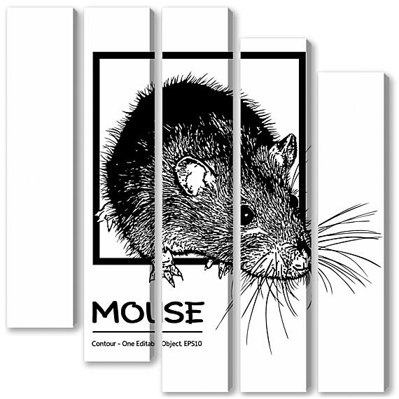 Модульная картина - Мышка