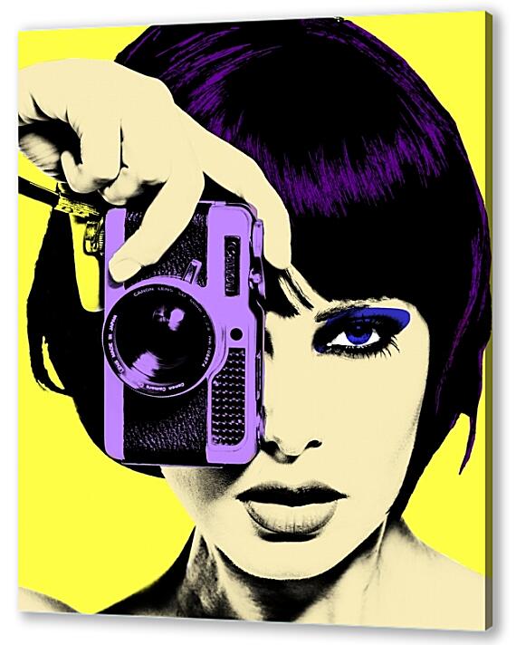 Постер (плакат) - Девушка с фотоаппаратом
