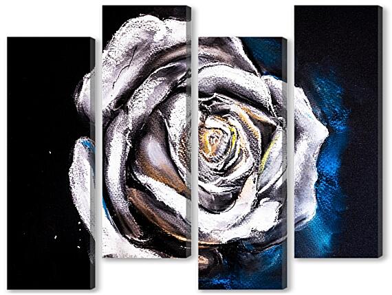 Модульная картина - Белый бутон