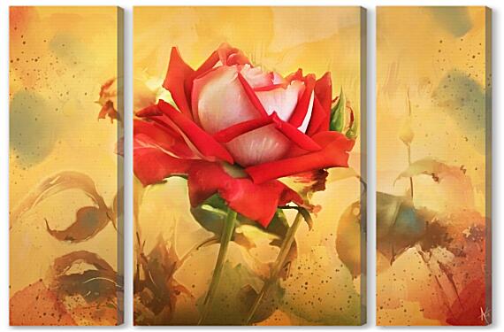 Модульная картина - Лепестки Розы